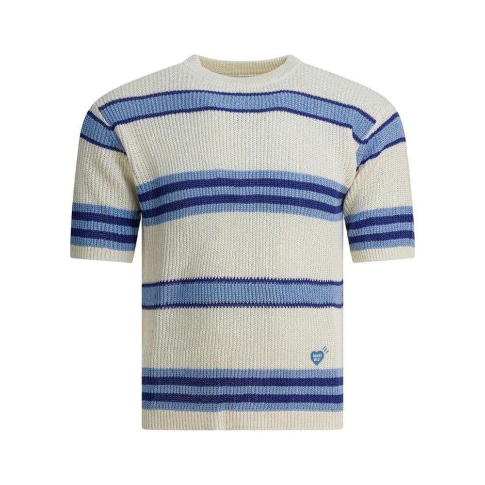 HUMAN MADE Striped Knit Sweater Men BLUE Sweaters & Cardigans